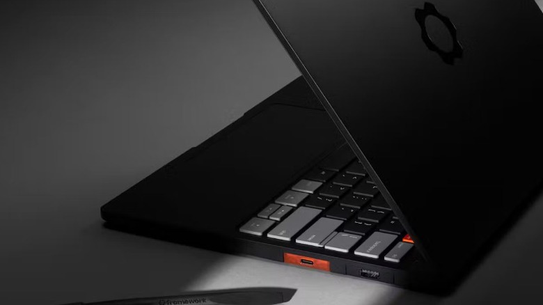A close-up of the Framework Laptop 13 Pro.