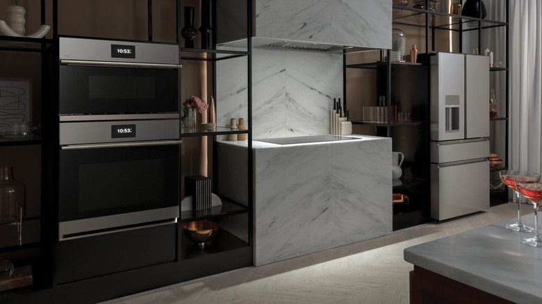 The Café CTS70DM2NS5 electric wall oven in the kitchen.