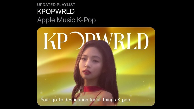 The K-Pop playlist in Apple Music.