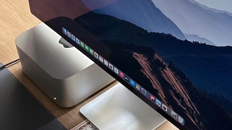 Apple's Studio Display and Mac Studio on a table