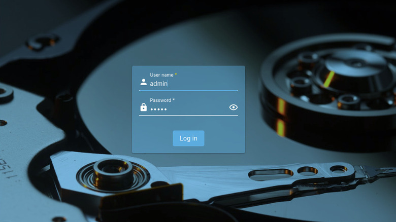 The openmediavault login screen.