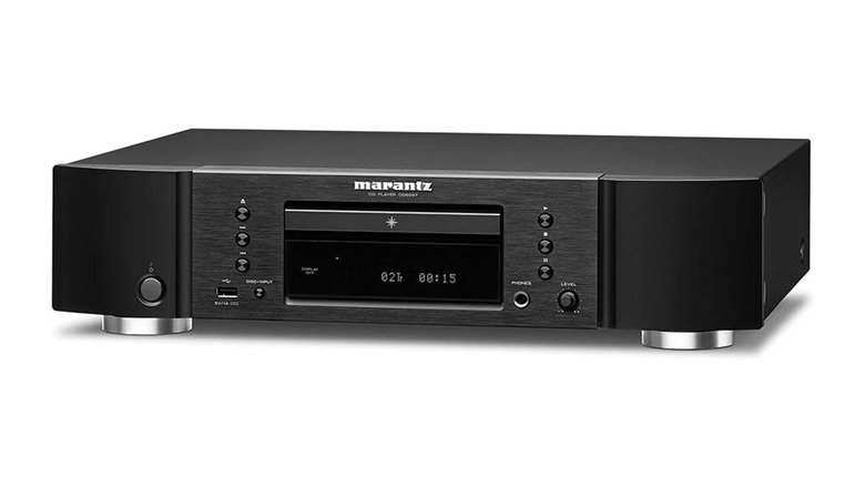 A Marantz CD player on a white background.
