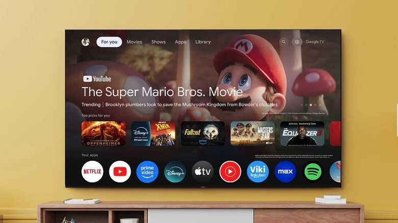 Sony Bravia 8 II mounted on a wall displaying it's home screen