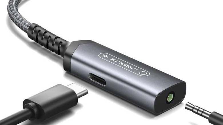 JSAUX USB-C adapter and charger against a white background