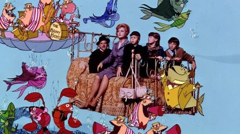 The cast of Bedknobs and Broomsticks in the beautiful briny deep