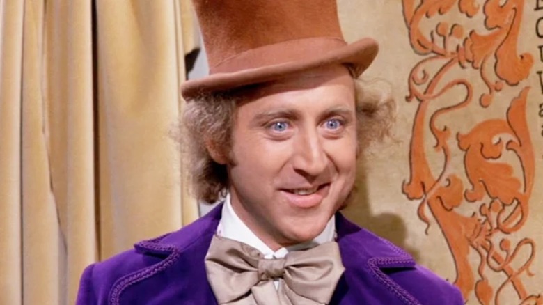 Gene Wilder as Willy Wonka smiling in Willy Wonka and the Chocolate Factory