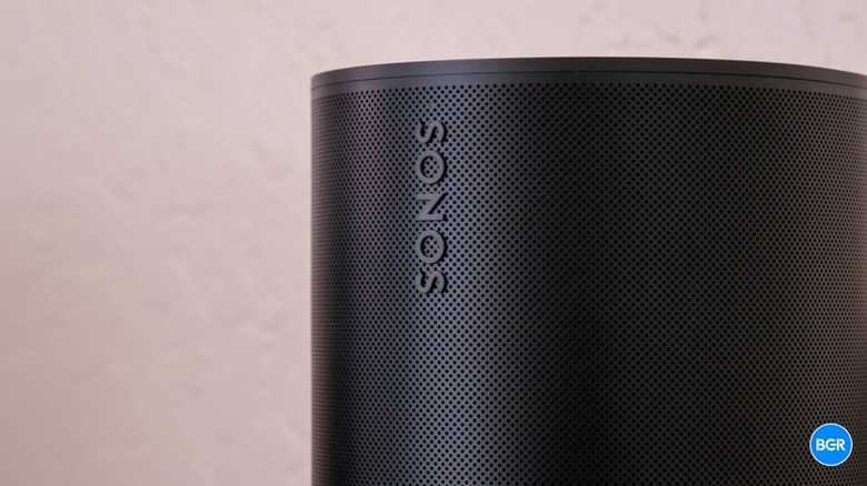 A close-up front view of the Sonos Era 100 speaker.