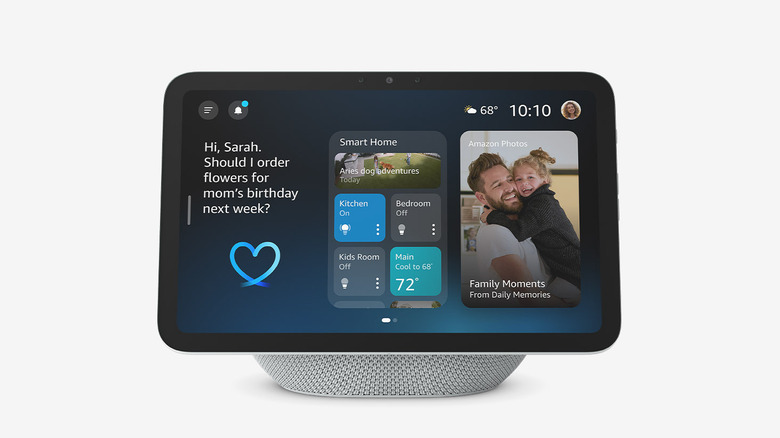 The Amazon Echo Show 8 smart display on a white background.