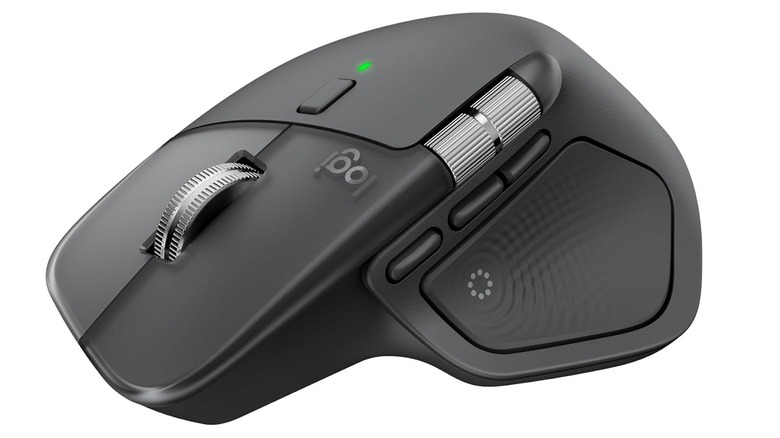 The Logitech MX Master 4 wireless mouse on a white background.