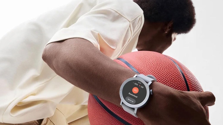 CMF by Nothing smartwatch on a basketball player