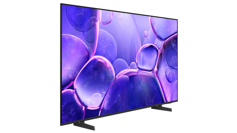A Samsung U8000F Series 4K Smart TV on a white background.