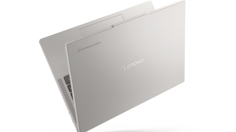 Lenovo Chromebook Plus 14 against a white background