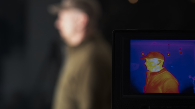 A thermal camera used on a person.