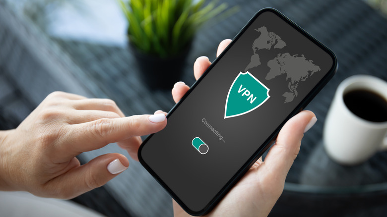 Connecting VPN app on a phone