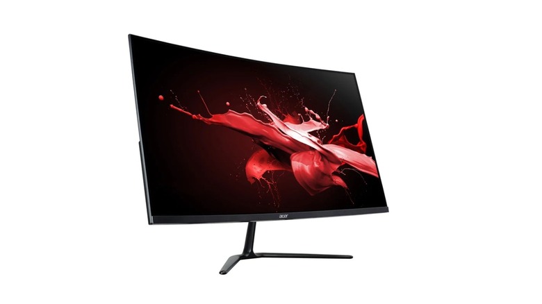 The Acer Nitro 32-inch ED320QR S3 FHD curved monitor on a white background.