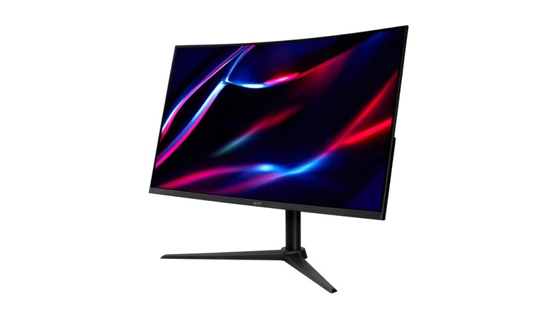 The Acer Nitro 32-inch XZ322QU V3 WQHD curved gaming monitor on a white background.