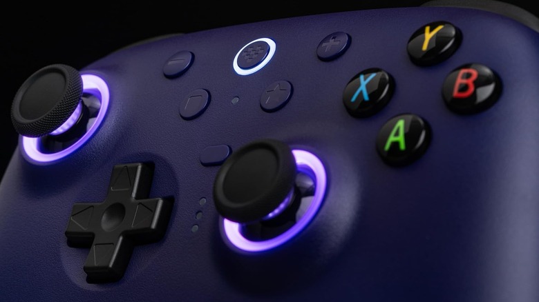 A close up of the 8BitDo Ultimate 2 game controller.