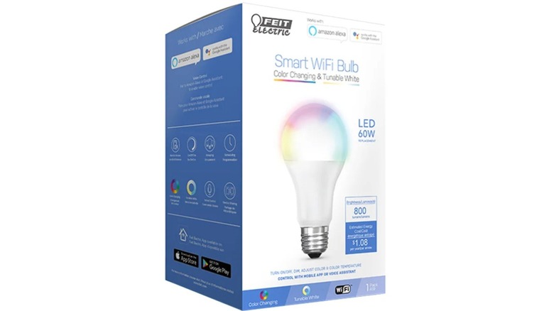 The box of the Feit Electric Smart Wi-Fi Bulb.