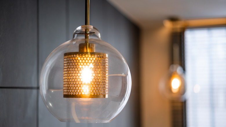 Fancy ceiling lights in a house