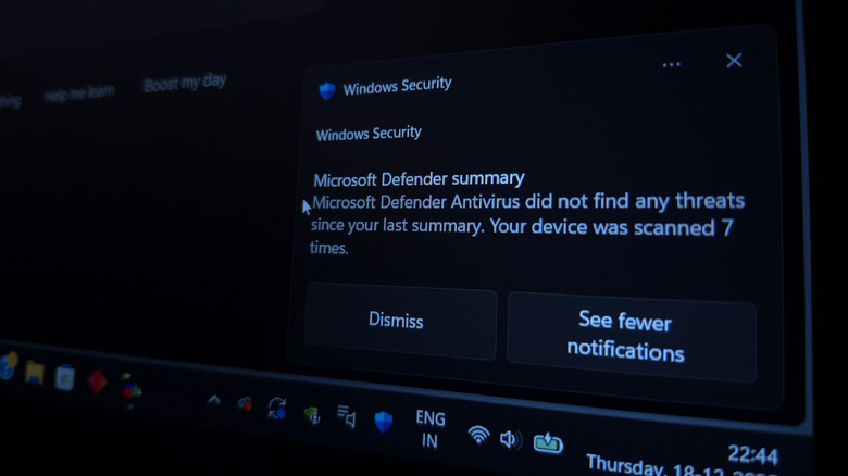 Windows 11 notification popup.