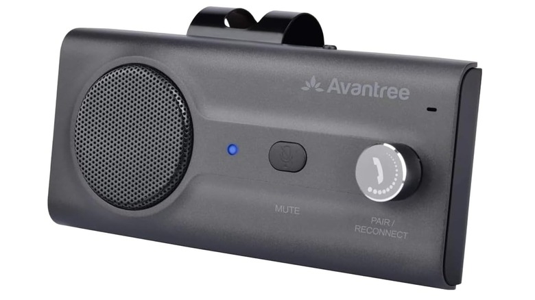 The Avantree CK11 Bluetooth car speaker on a white background.