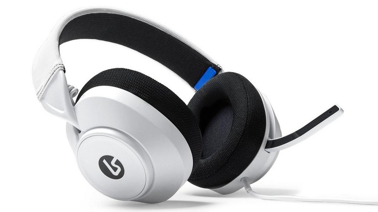 The LucidSound LS10P Gen 2 wired gaming headset with its microphone extended, on a white background.