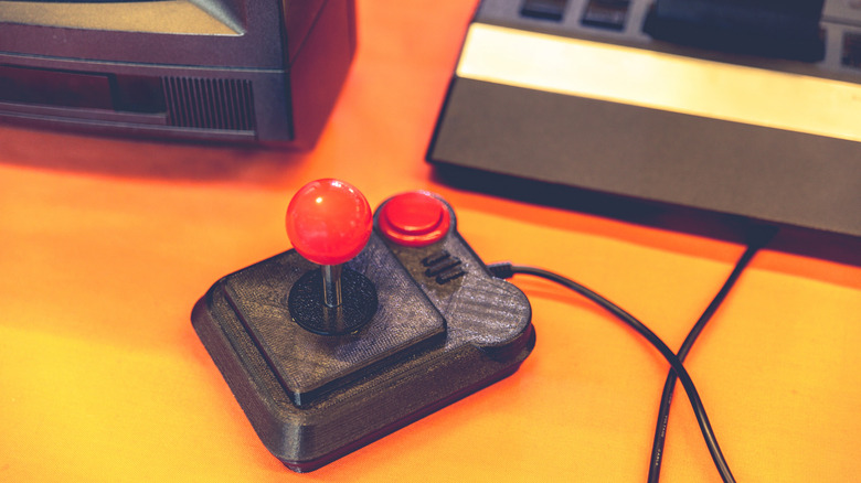 A retro gaming joystick