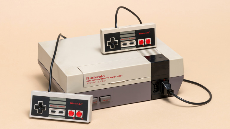 The NES on a plain background