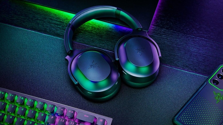 Razer Barracuda Pro Wireless Gaming Headset on a desk