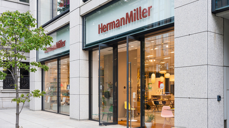 The facade of a physical Herman Miller store.