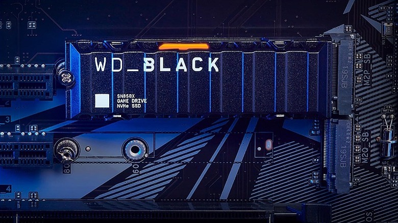WD Black SSD placed in a motherboard.