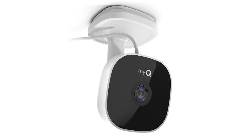 Smart camera with white base mount