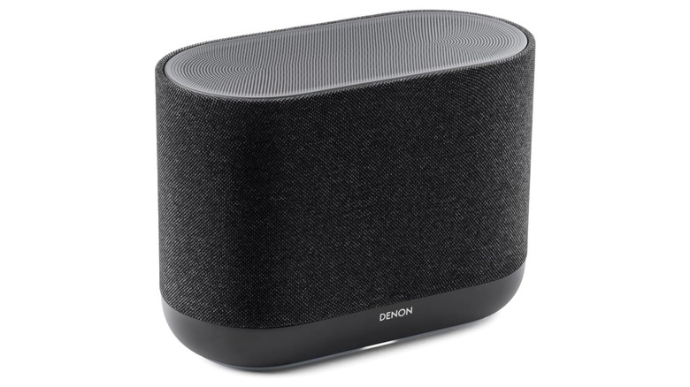 A product render of the Denon Home 400 wireless speaker.