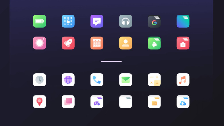 A bunch of designs from the Borealis icon pack