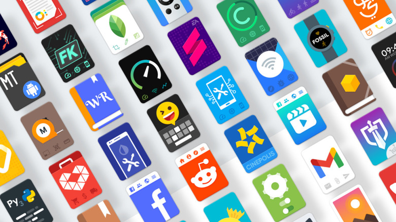 A bunch of designs from the Verticons icon pack