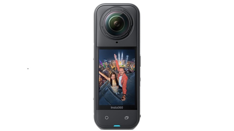 The Insta360 X5 360-degree camera on a white background.