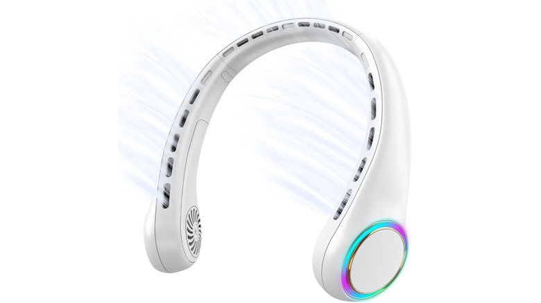 The Gulaki neck fan against a white background