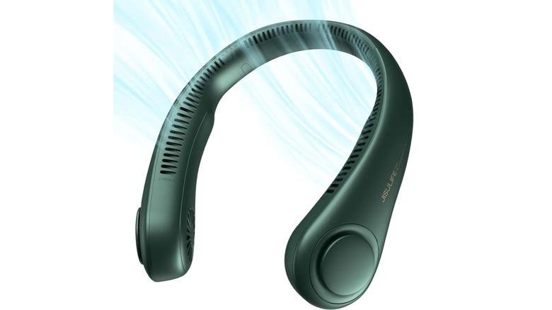 The JisuLife neck fan against a white background