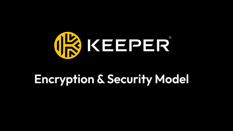 Keeper logo in gold with white text on a black background