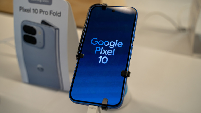 Google Pixel 10 pro on display