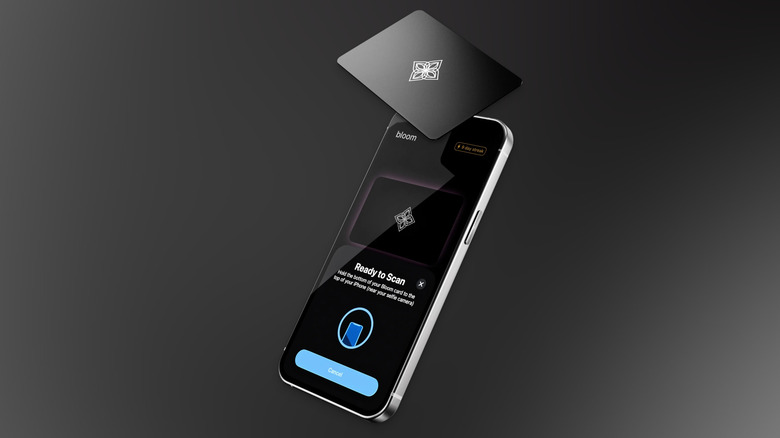 Using the Bloom card to block or unblock apps on iPhone.