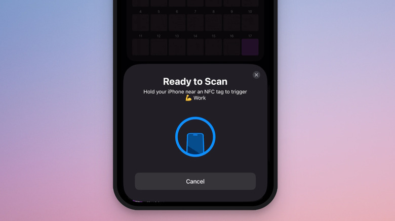 Using NFC tag to unlock the Foqos app.