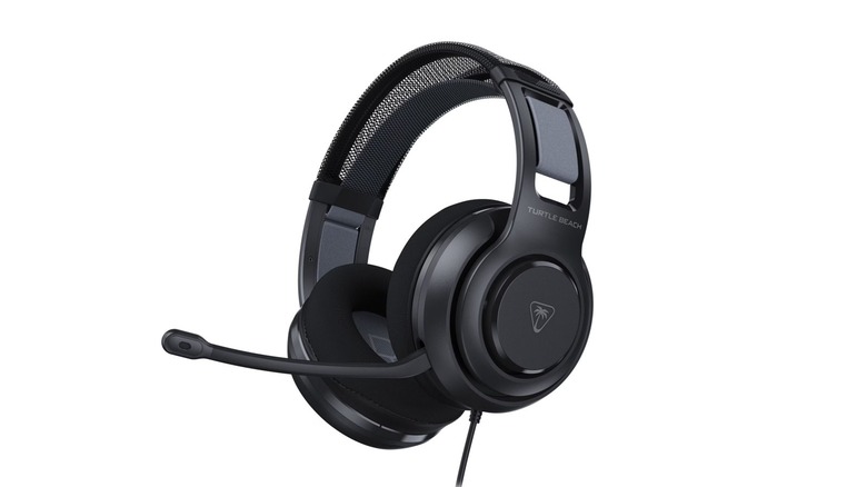 The Turtle Beach Atlas 200 gaming headset with its microphone, on a white background.
