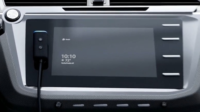 Amazon Echo Auto on an infotainment screen