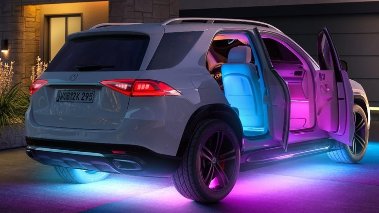 Govee LED lights on an SUV