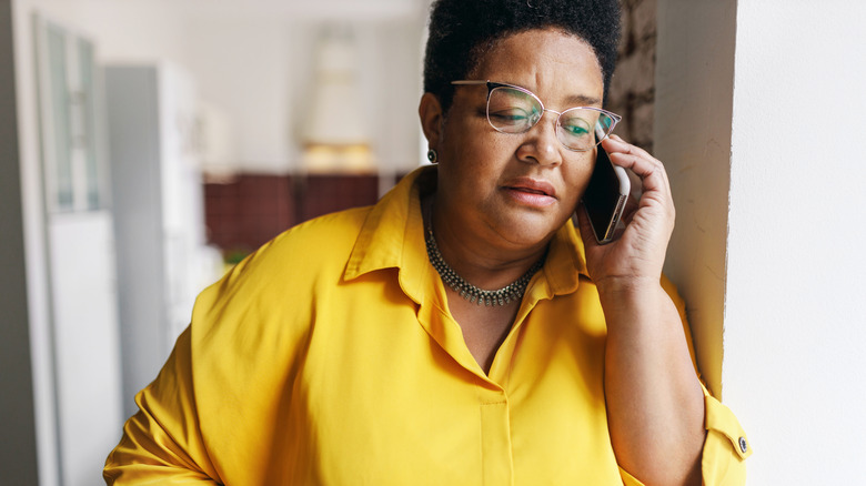 Someone making a call