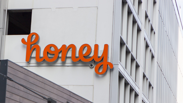 Honey shopping extension logo on the corporate office