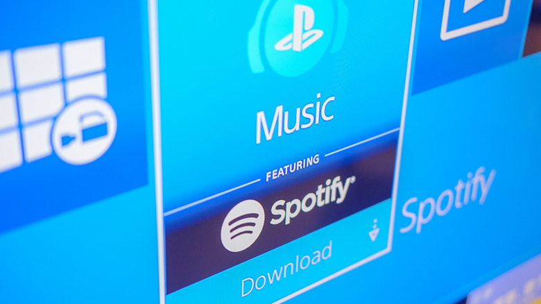 Spotify app on the PS4