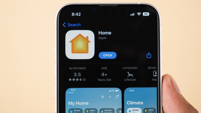 iPhone screen showing Apple Home app in app store