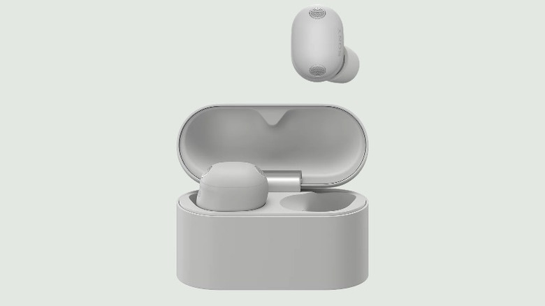 A product render of the Sony WF1000XM6 wireless earbuds.